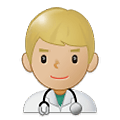 👨🏼‍⚕️ Emoji Homem Profissional Da Saúde: Pele Morena Clara na Samsung One UI 1.5.