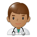👨🏽‍⚕️ Emoji Homem Profissional Da Saúde: Pele Morena na Samsung One UI 1.5.