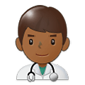 👨🏾‍⚕️ Emoji Homem Profissional Da Saúde: Pele Morena Escura na Samsung One UI 1.5.