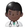 👨🏿‍⚕️ Emoji Arzt: dunkle Hautfarbe Samsung One UI 1.5.