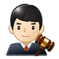 Emoji 👨🏻‍⚖️ Giudice Uomo: Carnagione Chiara su Samsung One UI 1.5.