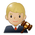 👨🏼‍⚖️ Emoji Juiz: Pele Morena Clara na Samsung One UI 1.5.