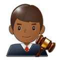 👨🏾‍⚖️ Emoji Juez: Tono De Piel Oscuro Medio en Samsung One UI 1.5.