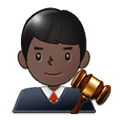 👨🏿‍⚖️ Emoji Juez: Tono De Piel Oscuro en Samsung One UI 1.5.