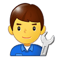 Emoji 👨‍🔧 Meccanico Uomo su Samsung One UI 1.5.