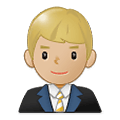 👨🏼‍💼 Emoji Büroangestellter: mittelhelle Hautfarbe Samsung One UI 1.5.