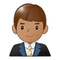 👨🏽‍💼 Emoji Oficinista Hombre: Tono De Piel Medio en Samsung One UI 1.5.