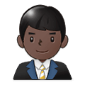 👨🏿‍💼 Emoji Oficinista Hombre: Tono De Piel Oscuro en Samsung One UI 1.5.