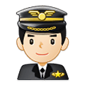 Émoji 👨🏻‍✈️ Pilote Homme : Peau Claire sur Samsung One UI 1.5.