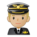 👨🏼‍✈️ Emoji Pilot: mittelhelle Hautfarbe Samsung One UI 1.5.