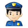 👮🏻‍♂️ Emoji Agente De Policía Hombre: Tono De Piel Claro en Samsung One UI 1.5.