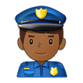 👮🏾‍♂️ Emoji Policial Homem: Pele Morena Escura na Samsung One UI 1.5.