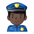 👮🏿‍♂️ Emoji Agente De Policía Hombre: Tono De Piel Oscuro en Samsung One UI 1.5.