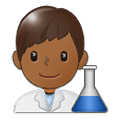 👨🏾‍🔬 Emoji Cientista Homem: Pele Morena Escura na Samsung One UI 1.5.