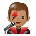 Emoji 👨🏽‍🎤 Cantante Uomo: Carnagione Olivastra su Samsung One UI 1.5.