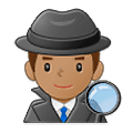 🕵🏽‍♂️ Emoji Detective Hombre: Tono De Piel Medio en Samsung One UI 1.5.