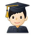 👨🏻‍🎓 Emoji Estudiante Hombre: Tono De Piel Claro en Samsung One UI 1.5.
