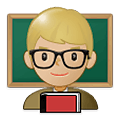 👨🏼‍🏫 Emoji Profesor: Tono De Piel Claro Medio en Samsung One UI 1.5.