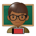 👨🏾‍🏫 Emoji Lehrer: mitteldunkle Hautfarbe Samsung One UI 1.5.
