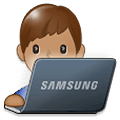 👨🏽‍💻 Emoji Tecnólogo: Pele Morena na Samsung One UI 1.5.
