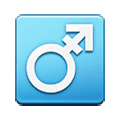 ⚦ Emoji Signo de masculino con guión en Samsung One UI 1.5.