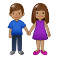 👫🏽 Emoji Mann und Frau halten Hände: mittlere Hautfarbe Samsung One UI 1.5.