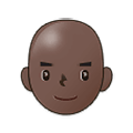👨🏿‍🦲 Emoji Hombre: Tono De Piel Oscuro Y Sin Pelo en Samsung One UI 1.5.