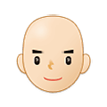 Emoji 👨🏻‍🦲 Uomo: Carnagione Chiara E Calvo su Samsung One UI 1.5.