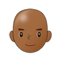 👨🏾‍🦲 Emoji Hombre: Tono De Piel Oscuro Medio Y Sin Pelo en Samsung One UI 1.5.