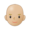 👨🏼‍🦲 Emoji Hombre: Tono De Piel Claro Medio Y Sin Pelo en Samsung One UI 1.5.