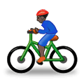 Émoji 🚴🏿‍♂️ Cycliste Homme : Peau Foncée sur Samsung One UI 1.5.