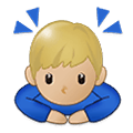 🙇🏼‍♂️ Emoji Hombre Haciendo Una Reverencia: Tono De Piel Claro Medio en Samsung One UI 1.5.