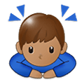 Emoji 🙇🏽‍♂️ Uomo Che Fa Inchino Profondo: Carnagione Olivastra su Samsung One UI 1.5.