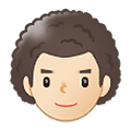 Émoji 👨🏻‍🦱 Homme : Peau Claire Et Cheveux Bouclés sur Samsung One UI 1.5.