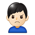 Emoji 🙍🏻‍♂️ Uomo Corrucciato: Carnagione Chiara su Samsung One UI 1.5.