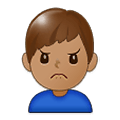 Emoji 🙍🏽‍♂️ Uomo Corrucciato: Carnagione Olivastra su Samsung One UI 1.5.