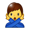 🙅‍♂️ Emoji Hombre Haciendo El Gesto De «no» en Samsung One UI 1.5.