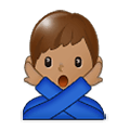 🙅🏽‍♂️ Emoji Hombre Haciendo El Gesto De «no»: Tono De Piel Medio en Samsung One UI 1.5.