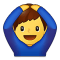 Emoji 🙆‍♂️ Uomo Con Gesto OK su Samsung One UI 1.5.