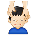 💆🏻‍♂️ Emoji Mann, der eine Kopfmassage bekommt: helle Hautfarbe Samsung One UI 1.5.