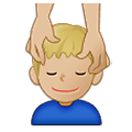 Emoji 💆🏼‍♂️ Uomo Che Riceve Un Massaggio: Carnagione Abbastanza Chiara su Samsung One UI 1.5.