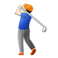 🏌🏻‍♂️ Emoji Hombre Jugando Al Golf: Tono De Piel Claro en Samsung One UI 1.5.