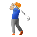 Émoji 🏌🏼‍♂️ Golfeur : Peau Moyennement Claire sur Samsung One UI 1.5.