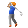 🏌🏽‍♂️ Emoji Hombre Jugando Al Golf: Tono De Piel Medio en Samsung One UI 1.5.