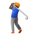 🏌🏿‍♂️ Emoji Homem Golfista: Pele Escura na Samsung One UI 1.5.