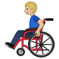 👨🏼‍🦽 Emoji Mann in manuellem Rollstuhl: mittelhelle Hautfarbe Samsung One UI 1.5.