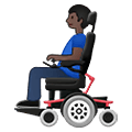 👨🏿‍🦼 Emoji Mann in elektrischem Rollstuhl: dunkle Hautfarbe Samsung One UI 1.5.