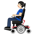 👨🏻‍🦼 Emoji Mann in elektrischem Rollstuhl: helle Hautfarbe Samsung One UI 1.5.