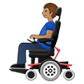 👨🏽‍🦼 Emoji Mann in elektrischem Rollstuhl: mittlere Hautfarbe Samsung One UI 1.5.