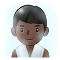 🧖🏿‍♂️ Emoji Homem Na Sauna: Pele Escura na Samsung One UI 1.5.